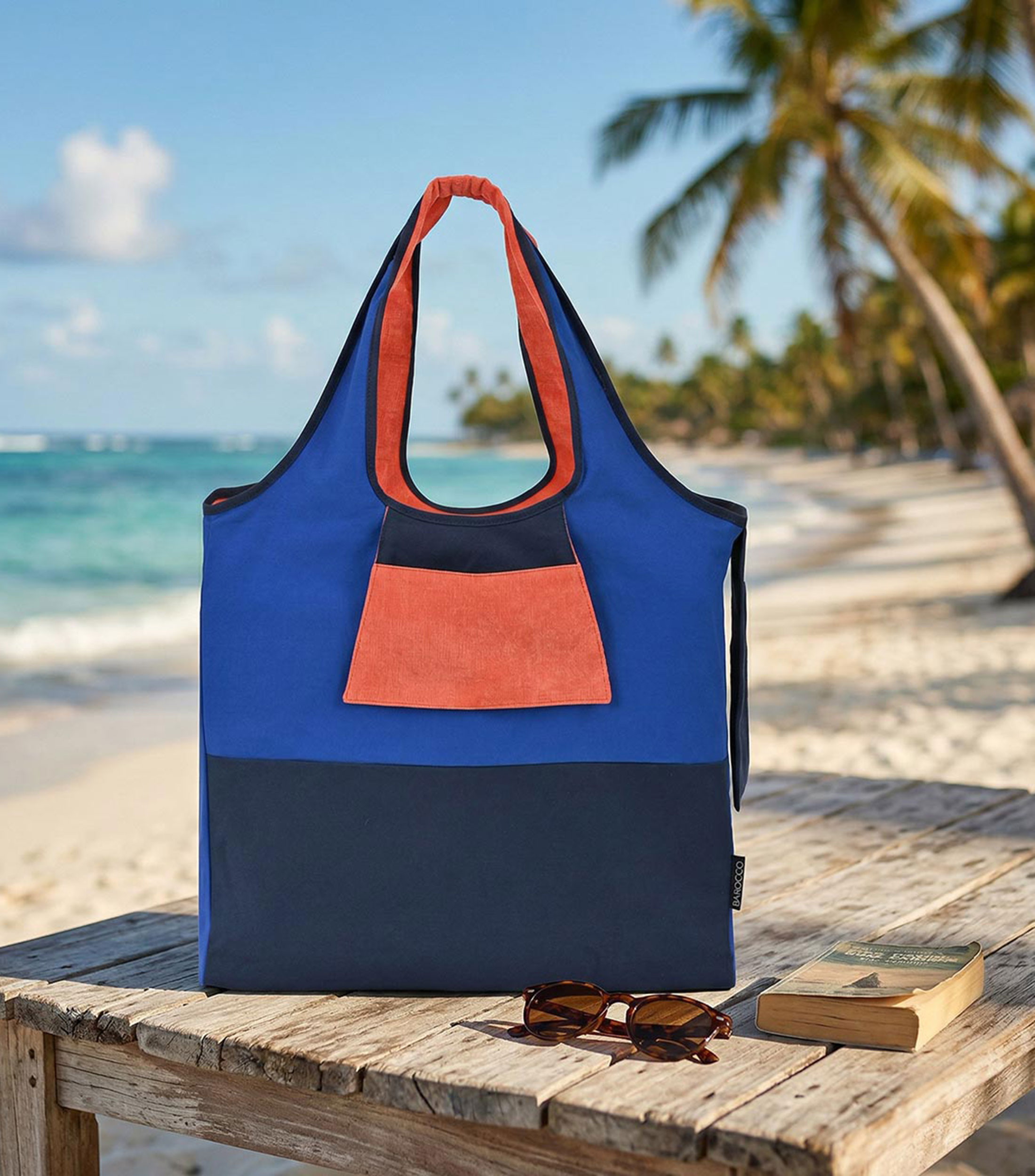 Bolsa tote de playa estampada Mujer